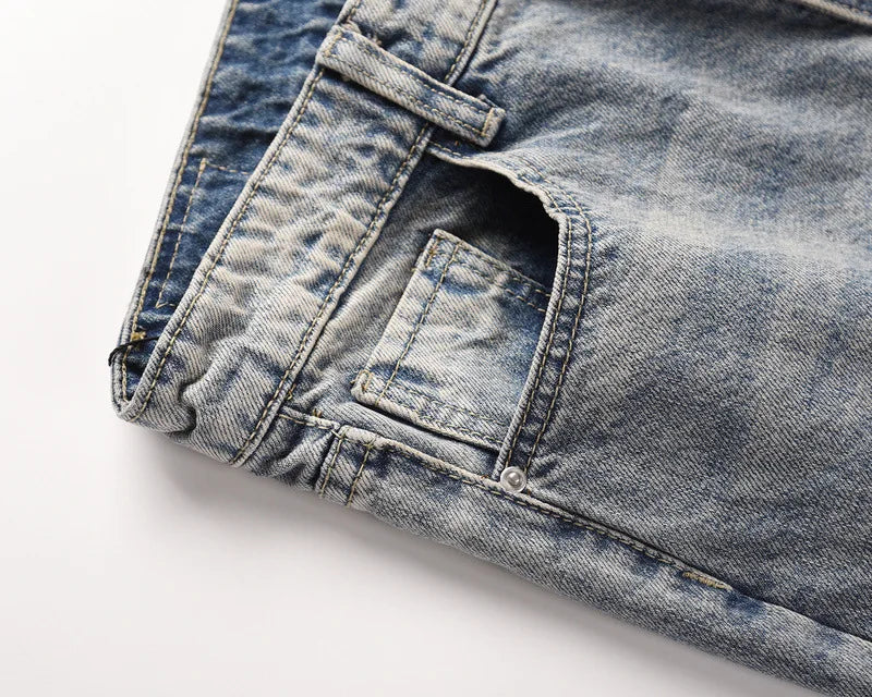 Noireve Flared Washed Blue Denim Jeans