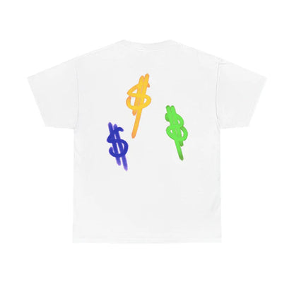 Triple Dollar Sign - White Tee