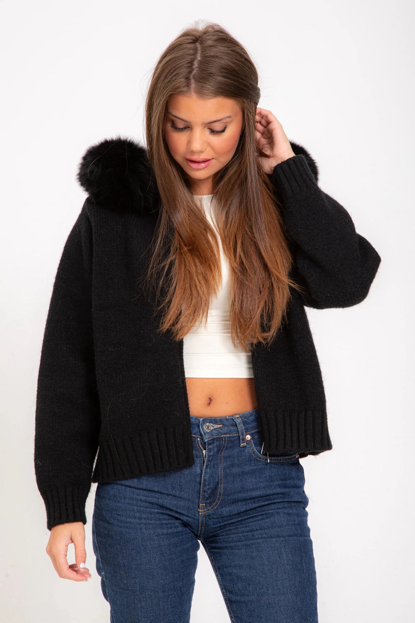 Noireve - Aspen Fur Zip-Up