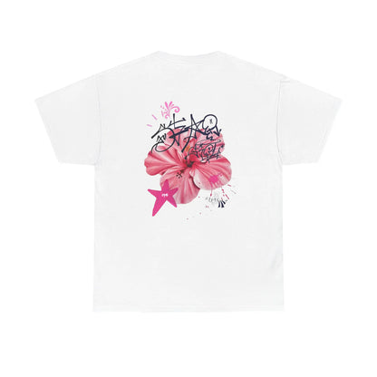 Pink Bloom - White Tee