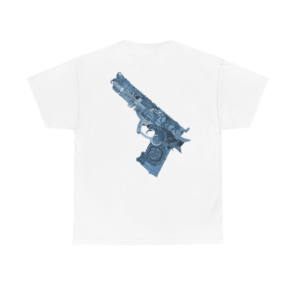 Navy Gun - White Tee