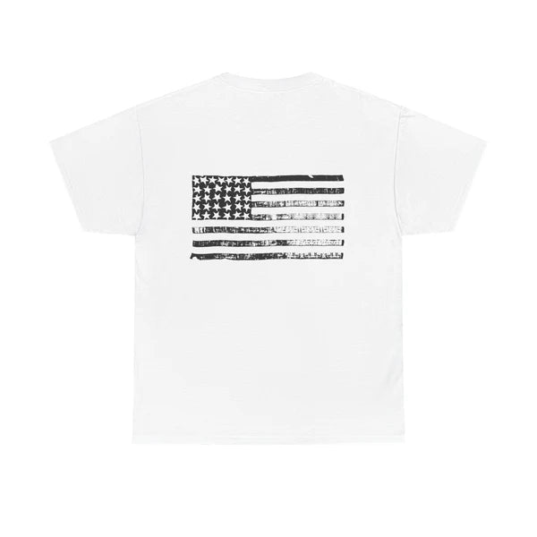 America B&W - White Tee
