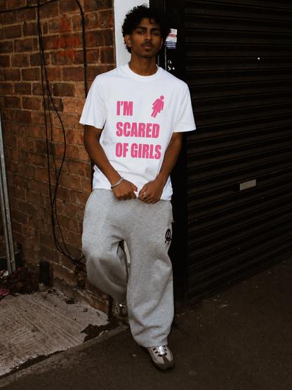 I'm Scared Of Girls - White Tee