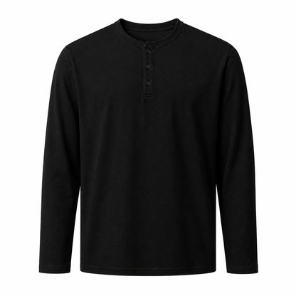 Soft Long Sleeve Henley Tee