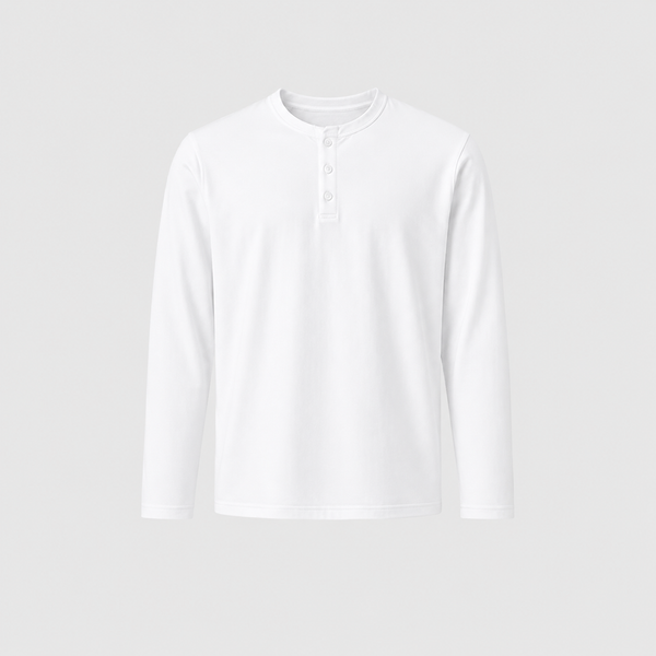 Soft Long Sleeve Henley Tee