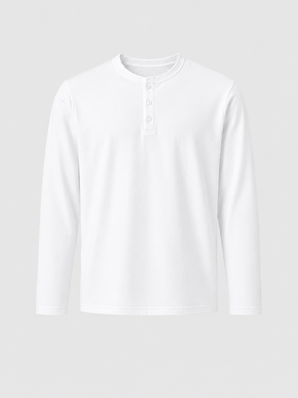 Soft Long Sleeve Henley Tee