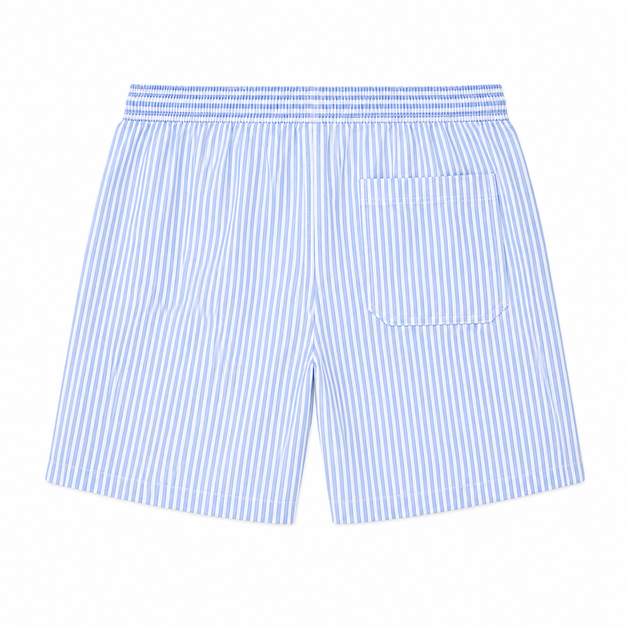 Striped Linen Blue Shorts