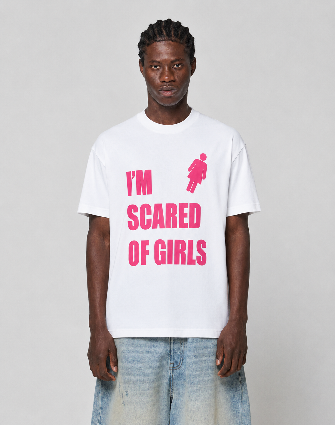 I'm Scared Of Girls - White Tee
