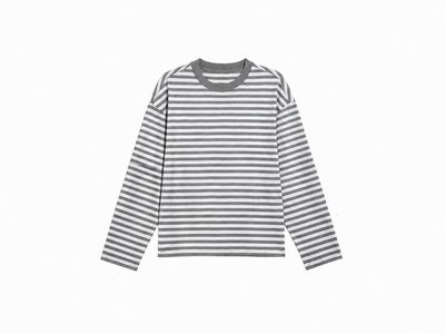 Grey/White Striped Longsleeve