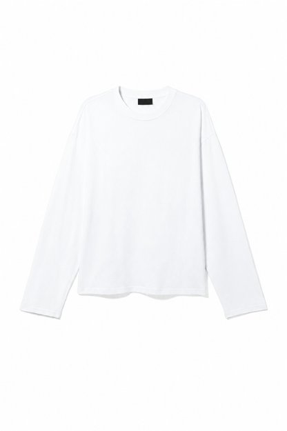 Basic White Cotton Longsleeve