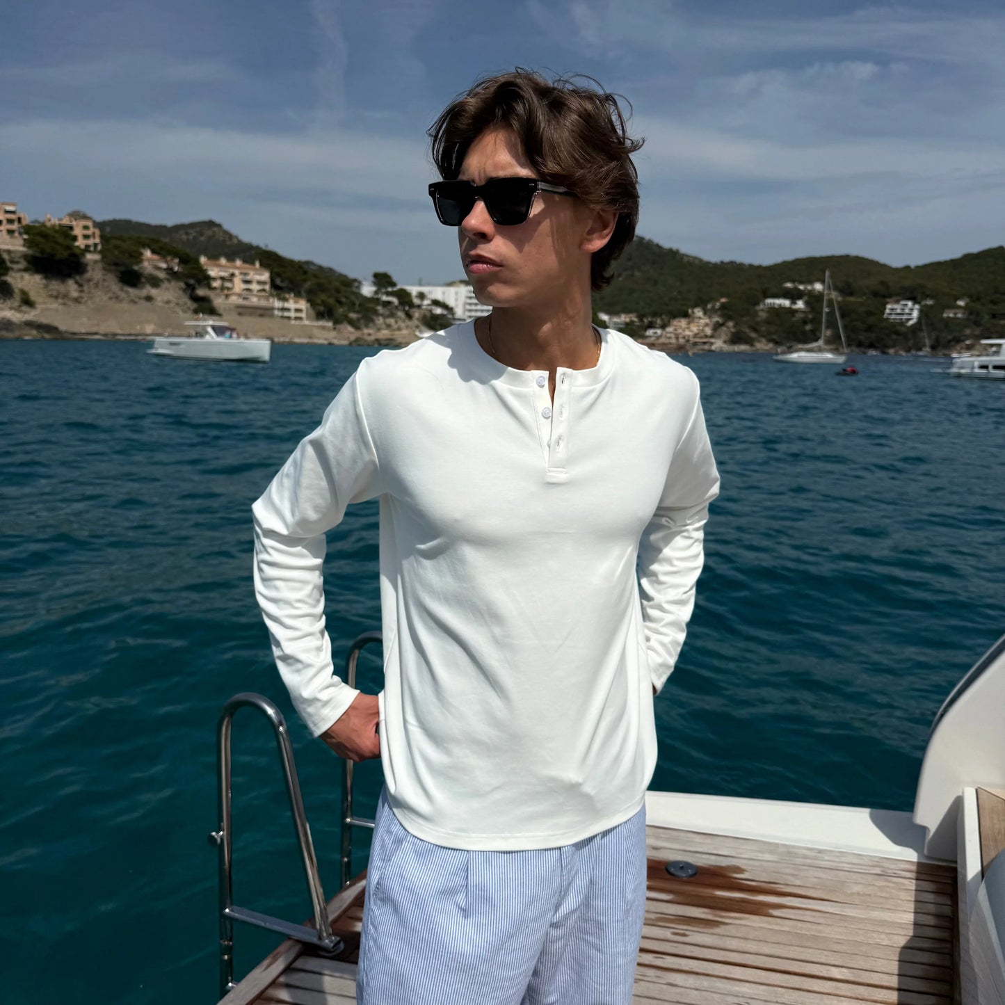 Soft Long Sleeve Henley Tee