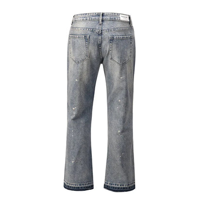 Noireve Flared Washed Blue Denim Jeans