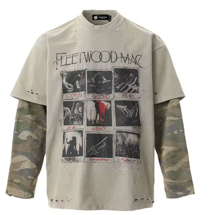 Noireve Double Layered Camo Longsleeve